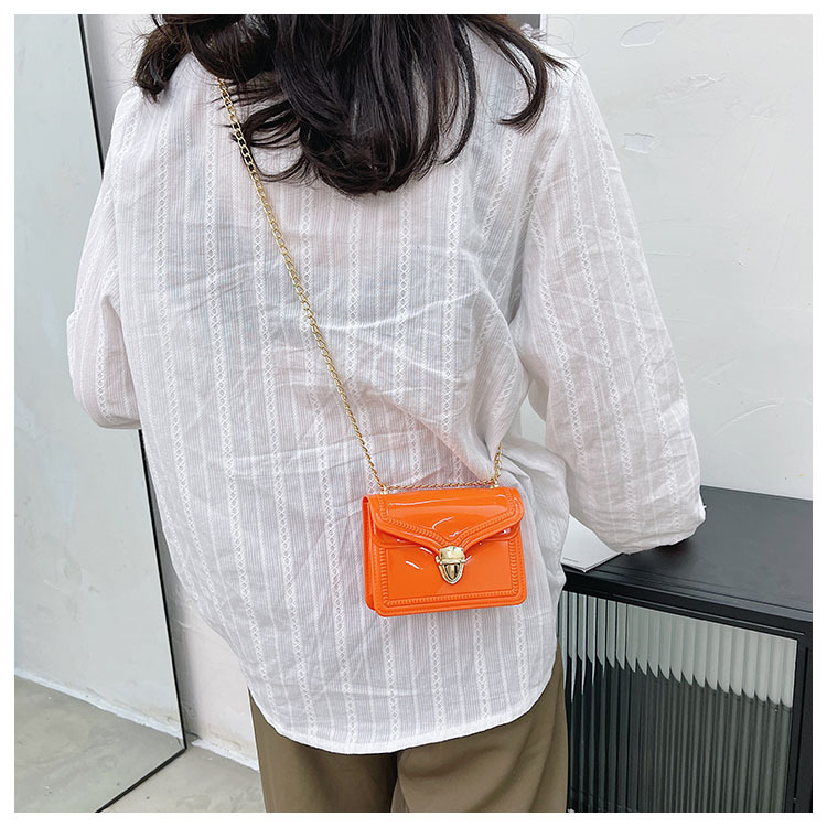 2021夏季新款PVC果冻包mini时尚花边小方包化妆包单肩斜挎ins女包详情32