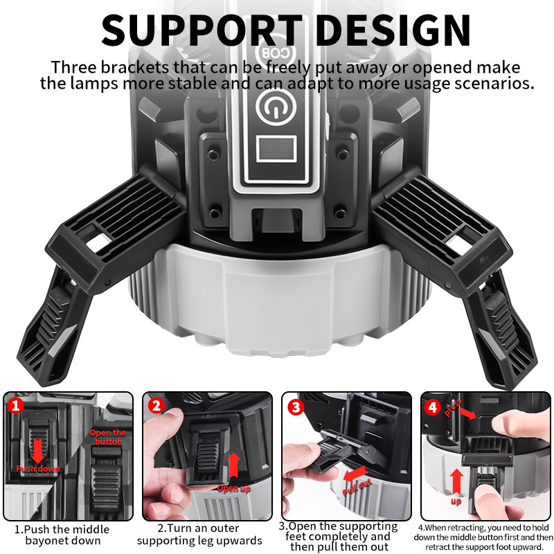 New high-intensity pull-out hand-held patrol searchlight, outdoor long-range led charging long-lasting camping hand-held light pic 2