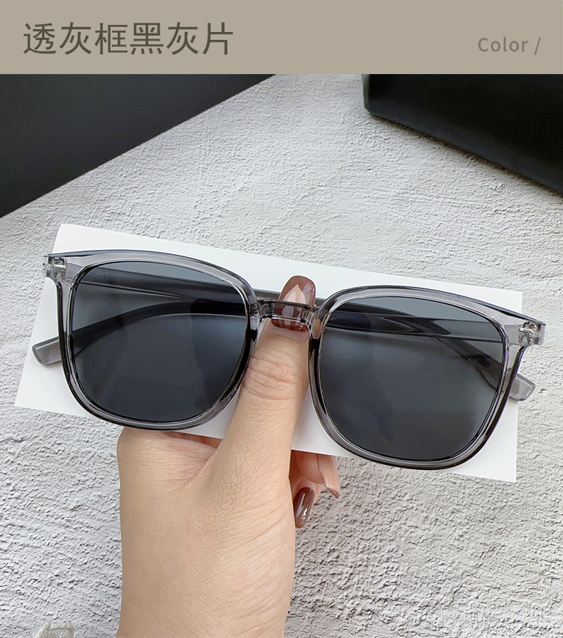 新款黑框茶色墨镜男高级感痞帅遮阳防紫外线太阳镜女韩版时尚方框详情32