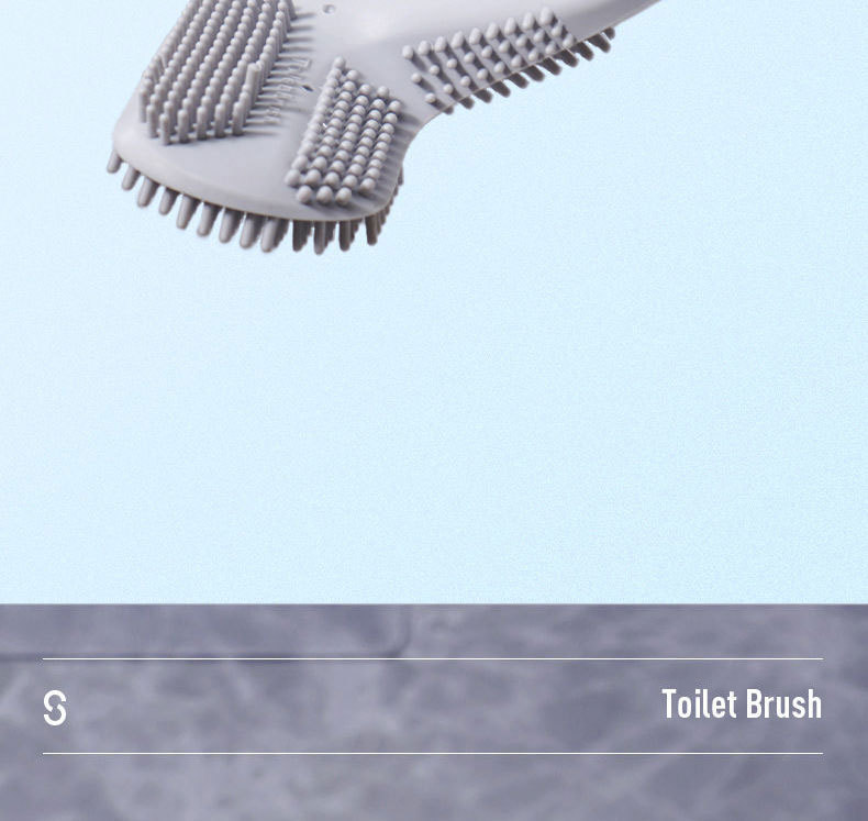 Golf silicone toilet brush, a household toilet cleaning wonder without blind spots, wall-mounted bathroom cleaning brush pic 5