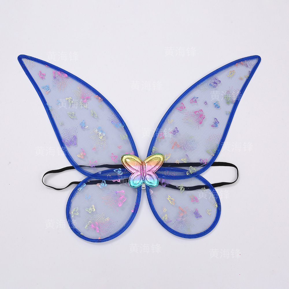 跨境圣诞节精灵翅膀套装舞会带灯单层天使翅膀魔法棒发箍三件套详情6