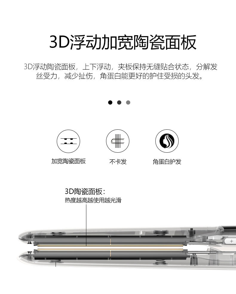 Cross-border SOKANY986 splint with built-in bangs, curly hair, and ceramic dual-purpose hair straightener for both curling and straightening pic 4