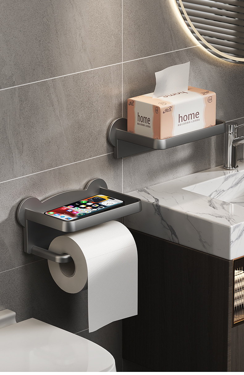 卫生间纸巾架免打孔抽纸架墙上洗脸巾纸巾收纳置物架卷纸架厕纸盒详情18
