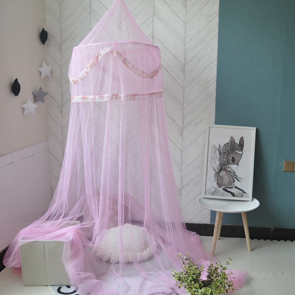 小圆顶可折叠公主蚊帐 加密儿童吊顶蚊帐详情4
