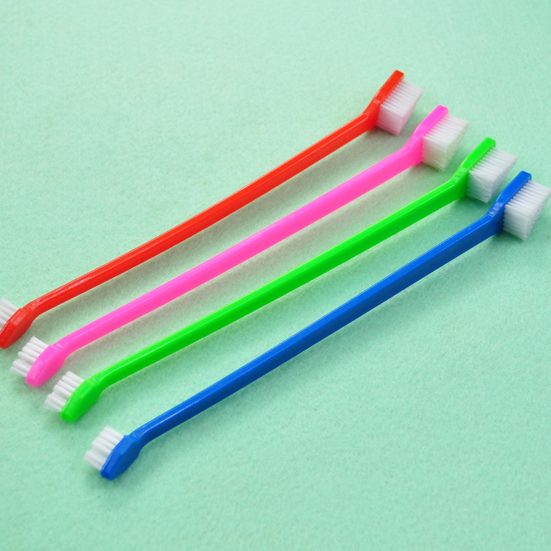 Three-piece set of pet toothbrushes: cat and dog finger toothbrushes, oral cleaning brushes, care and descaling brushes pic 5