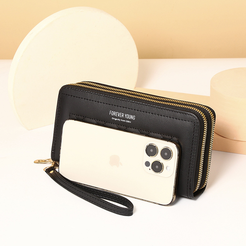 女士钱包女长款源头工厂女手拿包韩版手机包双拉链钱夹大容量卡包详情6