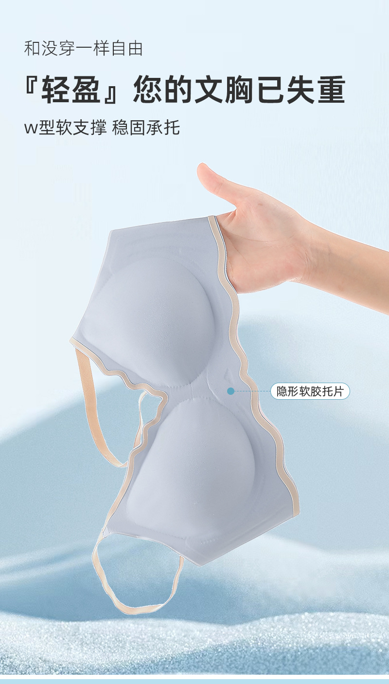 无痕内衣女小胸聚拢无钢圈果冻条软支撑吊带文胸跨境外贸批发详情13