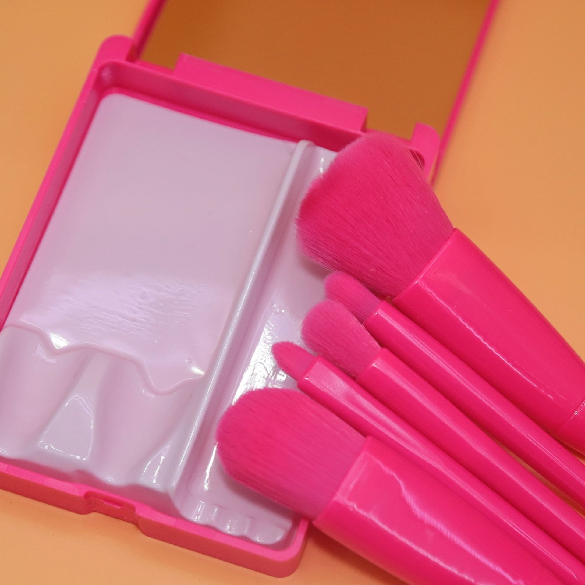 镜盒5支化妆刷套装便携款带镜子多功能散粉刷腮红刷美妆工具详情13