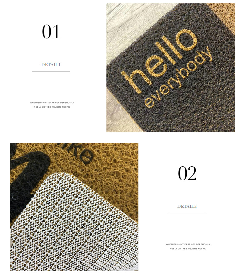 仿椰棕入户门垫圣诞玄关门口进门丝圈脚垫防滑入门万圣节pvc地垫详情5