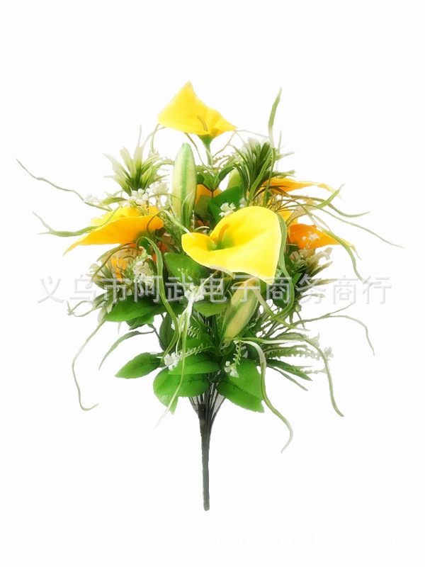 Artificial calla lilies, artificial anthuriums, cheap and beautiful flower heads for indoor landscaping and display wholesale pic 3