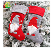 Christmas stocking series, Christmas stockings, dancing dolls, fences, Santa Claus, snowmen, gift stockings, candy stockings pic 12