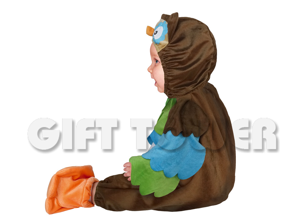 Hwan fábrica ropa de bebé al por mayor bebé COS animal vestido T-0005 cute owl bebé ropa de juego de rol pic 2