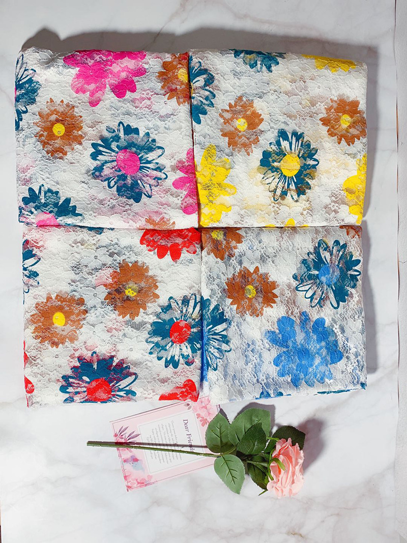 Factory direct sales of home textile accessories, small plum blossom printed fabric, clothing and skirt accessories, multiple specifications customized pic 6