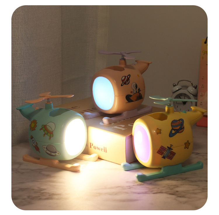 Creative cartoon airplane night light, creative DIY pen holder, desktop phone stand, night light, infant feeding light pic 13