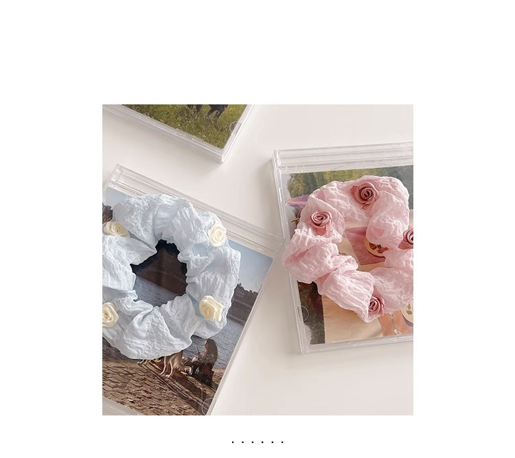 法式少女玫瑰花发绳甜美小号发圈优雅气质头绳大肠圈发饰头饰新款详情1