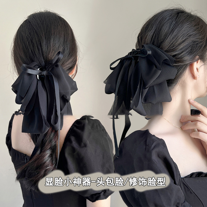 粉色花朵抓夹女夏季ins仙气小众韩国优雅发夹气质盘发鲨鱼夹发抓详情6
