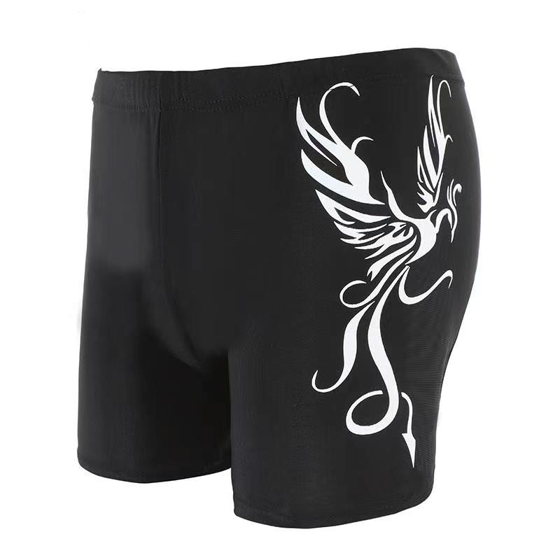 男士泳裤平角宽松游泳裤加大泳裤沙滩泡温泉时尚印花泳裤批发详情22