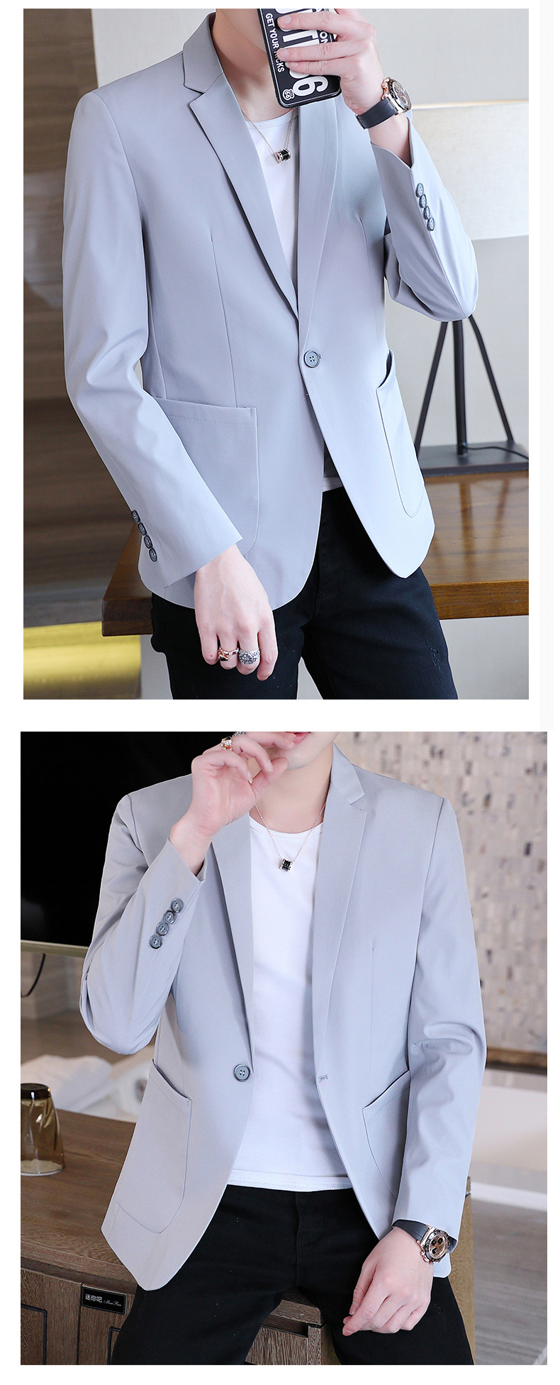 Primavera/otoño 2022 nuevos trajes casuales para hombre versión coreana trajes para hombre trajes para hombre chaquetas de alta gama para hombre pic 12