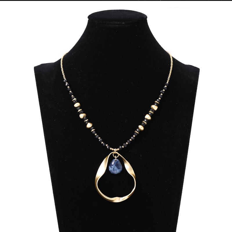 童翎亚马逊热销跨境欧美大气夸张耳坠时尚百搭几何金属中长款耳针批发详情3