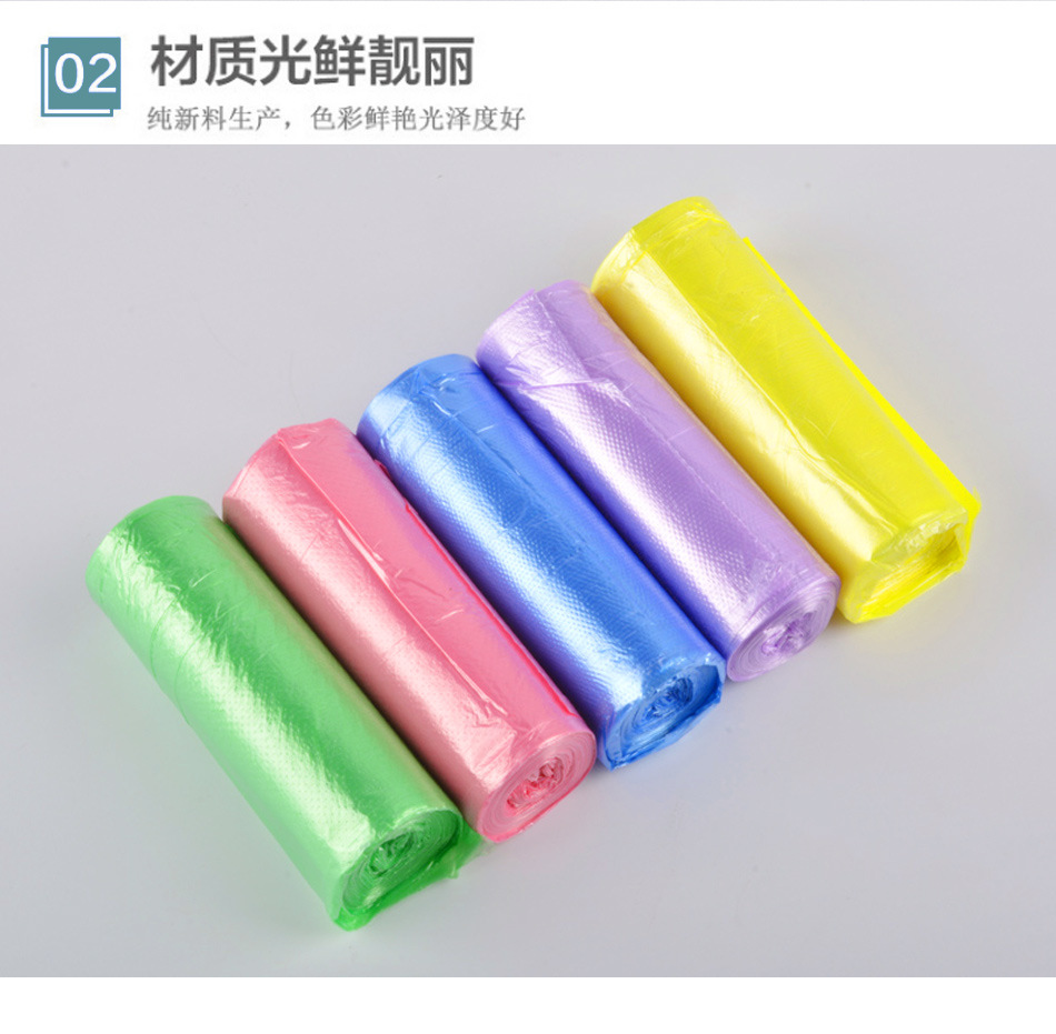 Colored garbage bags, household, hotel and guesthouse, daily disposable garbage bags, black vest, hand-held garbage bags pic 4
