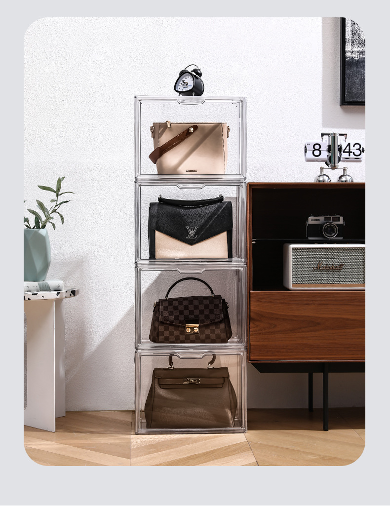 书本收纳盒大容量A4透明学生儿童绘本书桌整理箱子书架书柜储物筐详情9