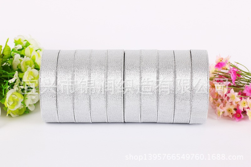 We offer 5-inch 1.5cm gold and silver onion ribbons for flower gift boxes in stock for wholesale pic 9