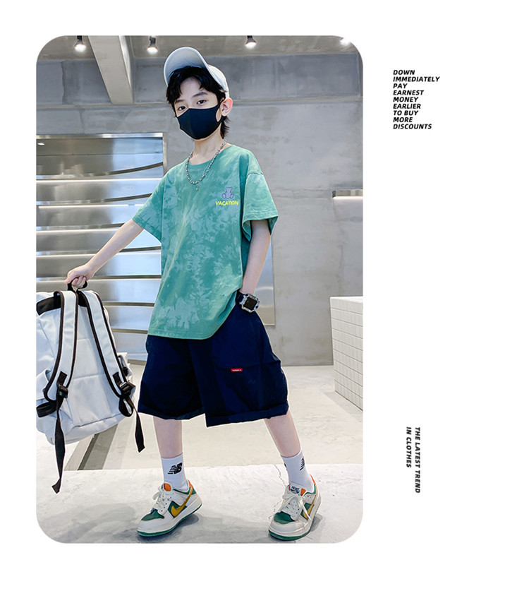 男童短袖t恤夏装2024新款男孩夏季半袖体恤上衣服大童痞帅儿童装详情11