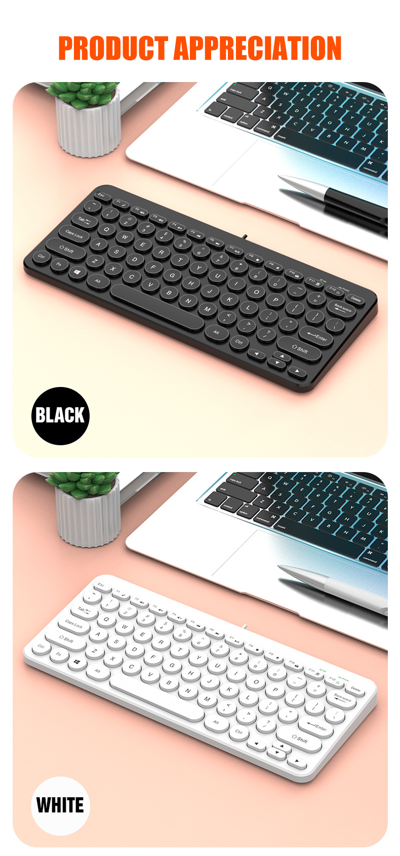 The K380 external keyboard for laptops, with retro round keycaps and silent keys, is a universal neutral keyboard for desktop laptops pic 25