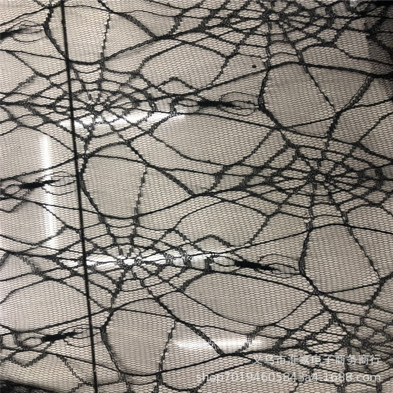 Factory direct sales of Halloween fabric, spider web non-elastic lace polyester bag fabric, lace accessories pic 8