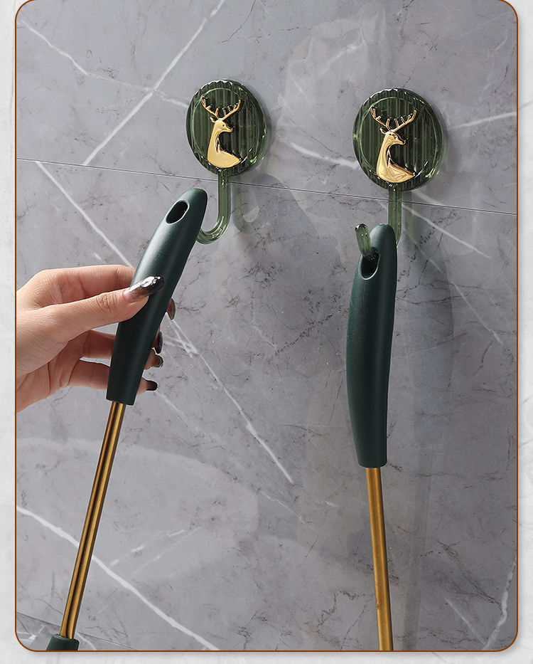 Light luxury milu deer Internet celebrity hook, no need for drilling, rear door hanging hook, key hook, bathroom, toilet, kitchen, light luxury and powerful pic 13