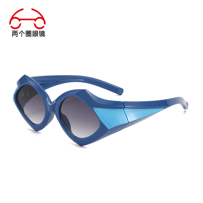 两个圈 个性时尚太阳眼镜欧美穿搭街拍节日派对墨镜T1068详情5