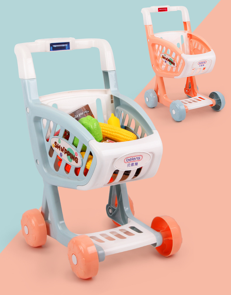 Children, boys and girls, toy shopping carts, house play, baby kitchen sets, supermarket trolleys, 3-6 years old pic 5