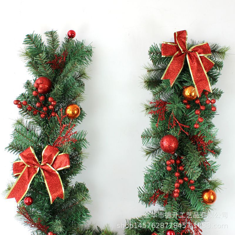 Desheng Cross-border E-commerce Christmas wreath, rattan door lintel, upside-down tree, hotel scene decoration, Christmas hanging ornaments pic 17