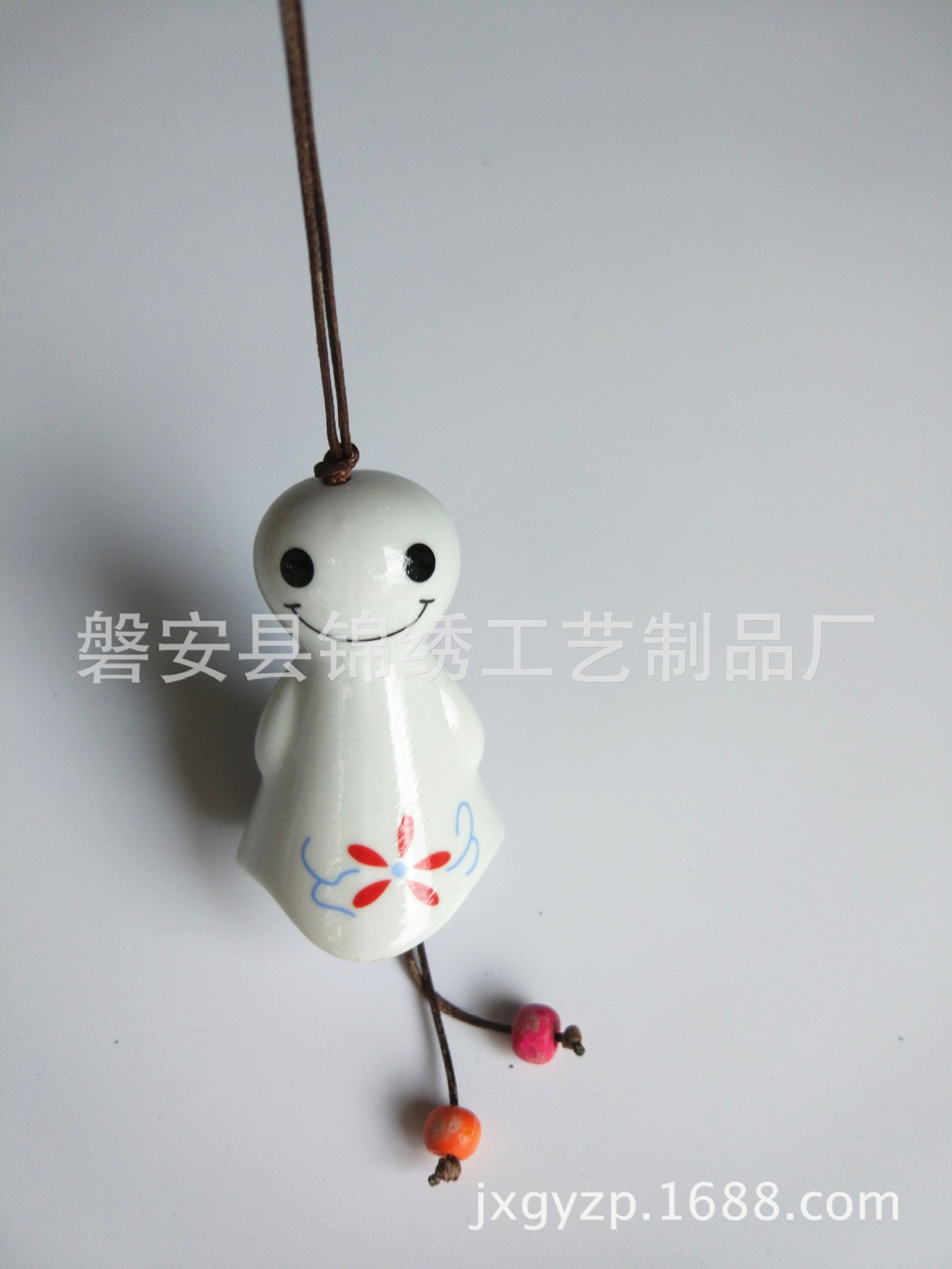 Hot-selling ceramic sunny day doll wind chime, sunny day doll pendant, car hanging, home decoration pendant pic 2