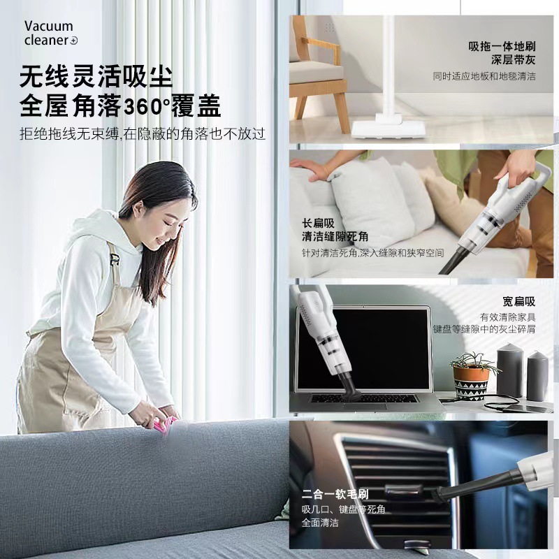 Handheld household cordless vacuum cleaner pic 1