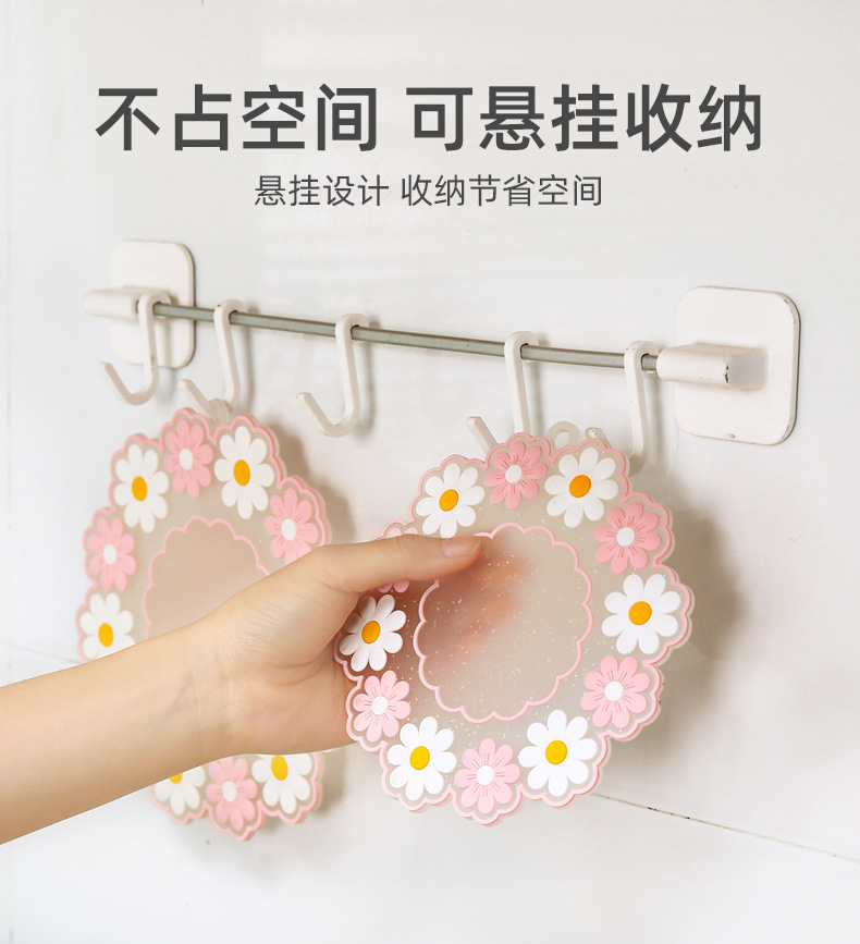 Creative household silicone heat insulation pads, pvc flower table MATS, high-temperature resistant and anti-slip pot MATS, bowl MATS and cup MATS in stock pic 4