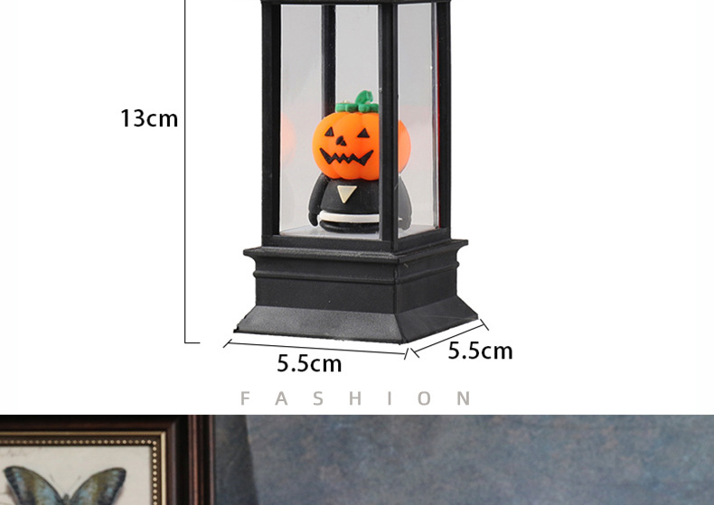 Cross-border new Halloween pumpkin lanterns, LED light wind lanterns, bar secret room Halloween costume supplies and props pic 3
