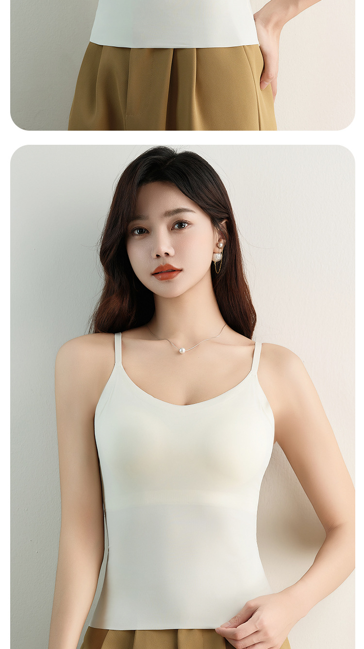 美背吊带长款背心女夏季固定杯无钢圈内搭外穿无痕打底吊带背心女详情16