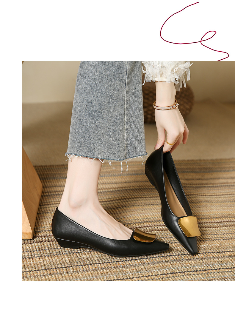 网红法式低跟单鞋女新款气质方扣软皮不磨脚平底鞋百搭浅口女鞋子详情17