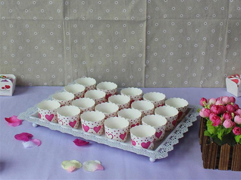 欧式托盘长方形西点盘铁艺蛋糕盘甜品展示方盘蕾丝边茶盘白色平盘详情2