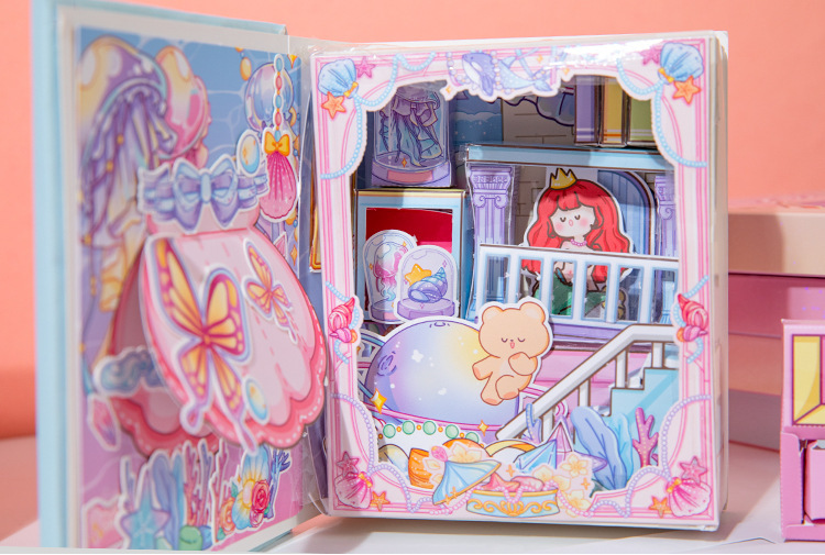 语闲阿果DIY童话书套盒 可爱创意免裁剪儿童益智送人立体手工礼物详情12