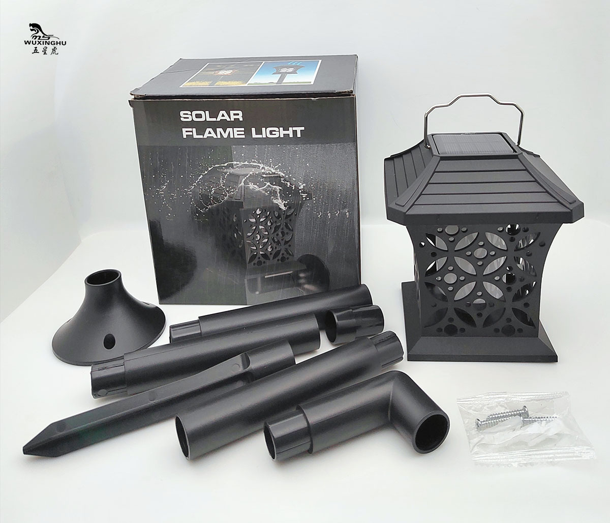 New solar lamp column head lamp, lighting flame lamp, home fence, outdoor landscape, waterproof garden and courtyard lamp pic 16