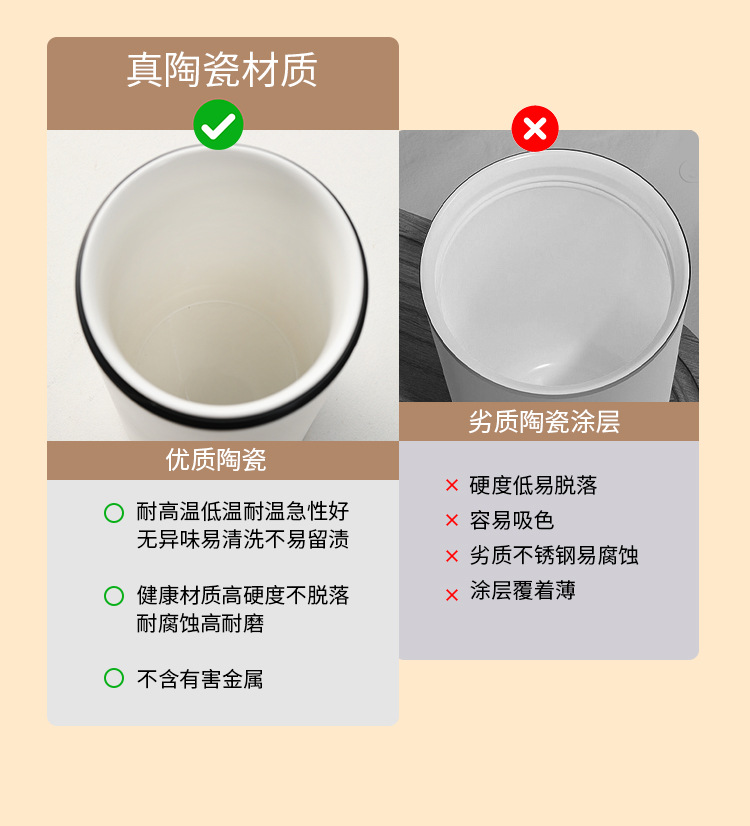 真陶瓷内胆咖啡杯双饮保温杯带茶漏水杯挂绳高颜值便携随身杯详情7