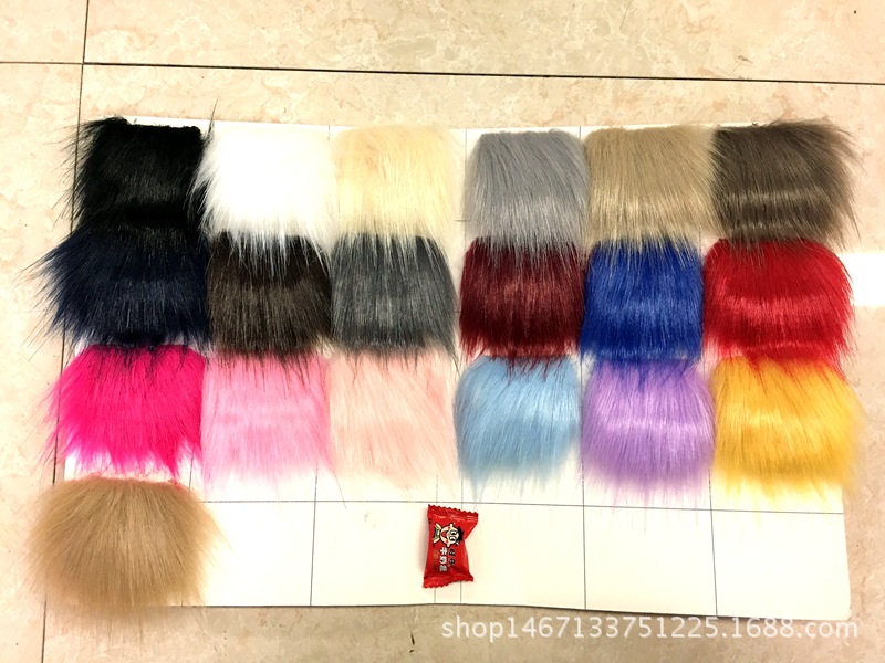 Fox fur artificial fur clothing, fashion fur, fur collar, pom-pom fabric toys, headwear, hair accessories, fox fur fabric pic 2