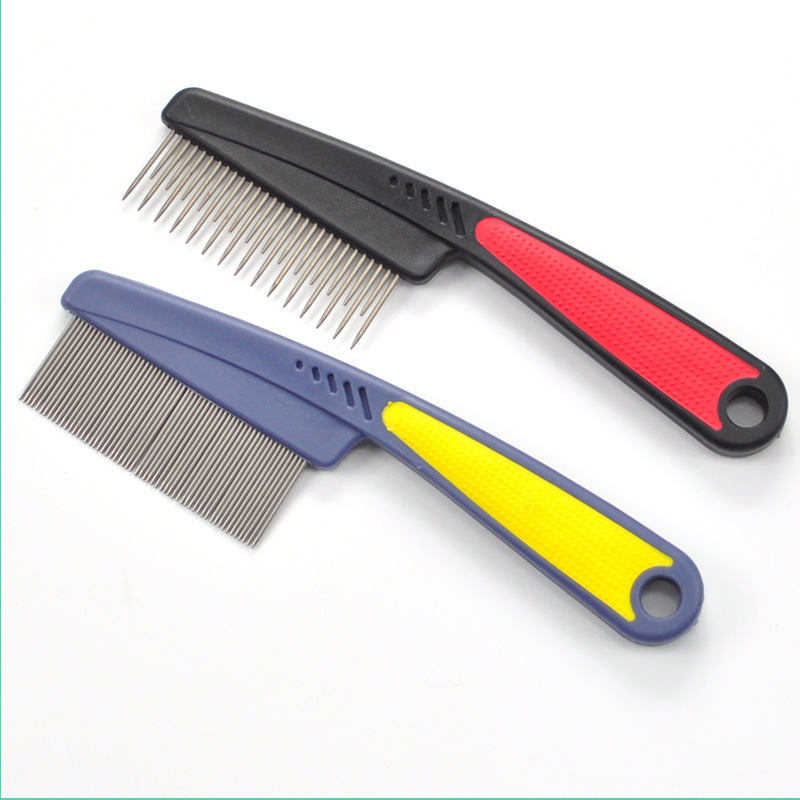 Pet dog flea comb, fine-toothed stainless steel needle flea removal comb, dog lice catch pic 10