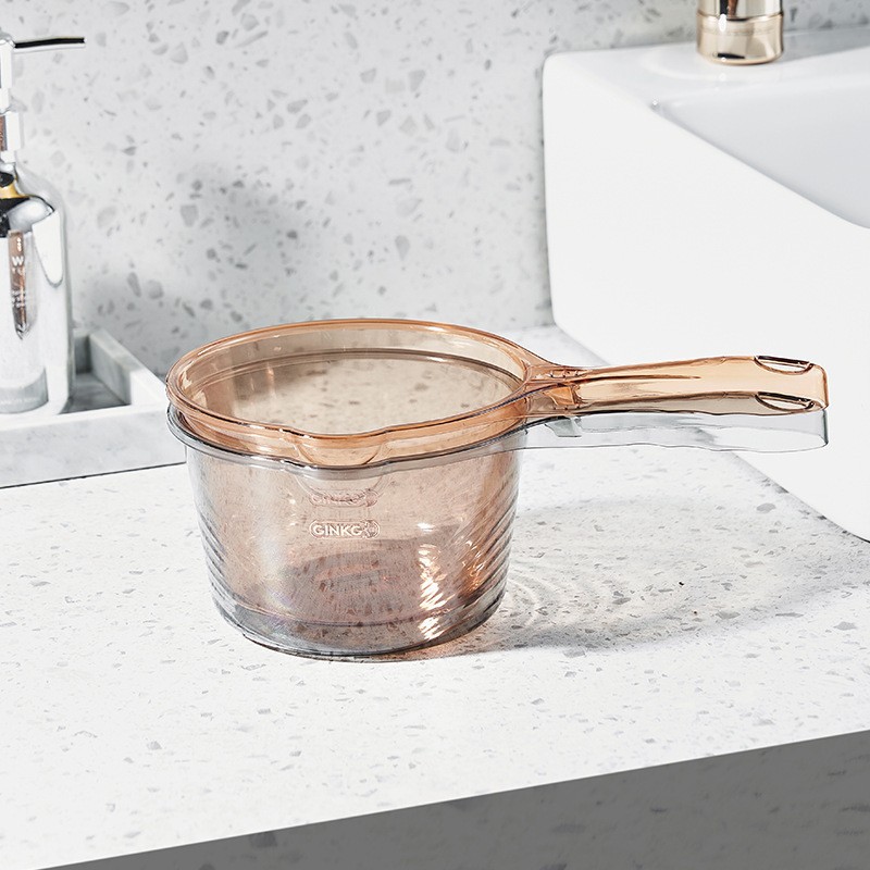 Wholesale light luxury transparent simple water spoon wholesale thickened kitchenware household plastic water ladle 水舀子 bath pic 2