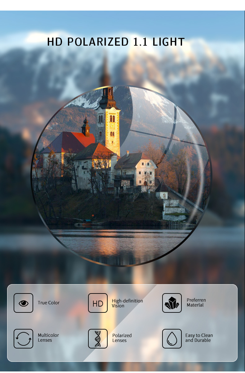 跨境新款 男士太阳镜 F1302欧美一体时尚大框偏光镜 户外运动墨镜详情4