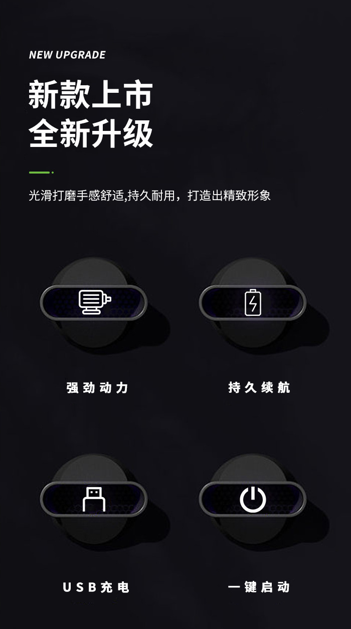 科美/KEMEI新款三刀头刮胡刀全身防水温和不伤肤快充电动剃须刀KM-1308详情2