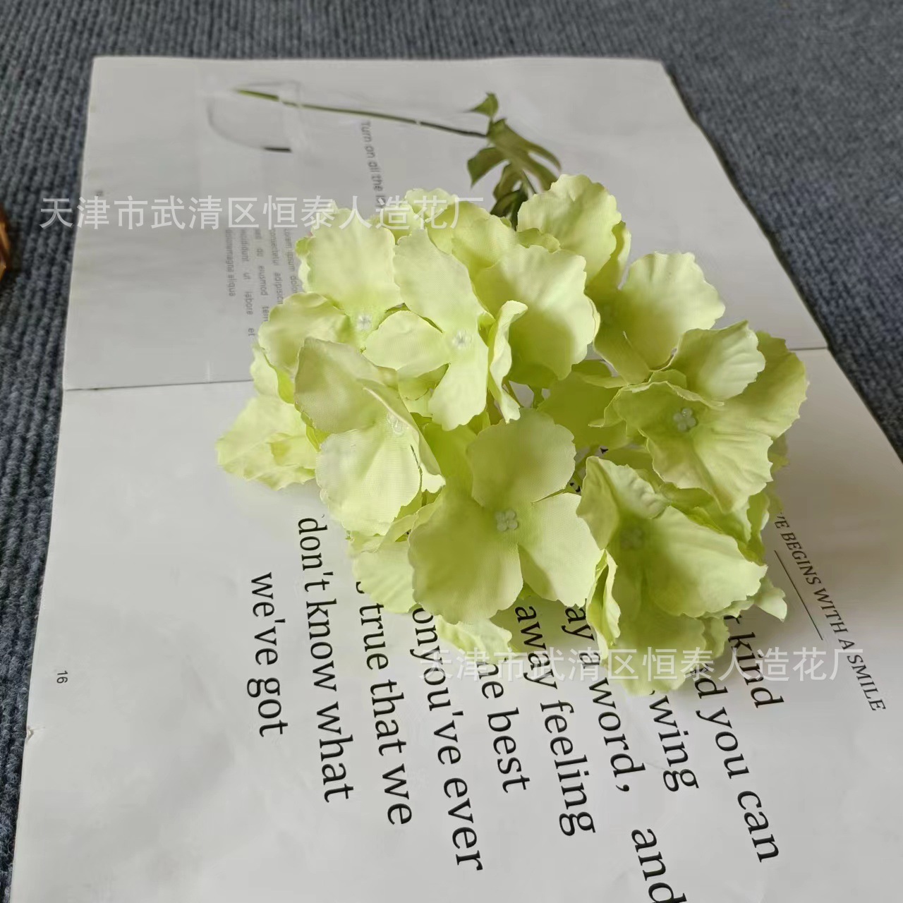 仿真绣球花头27片 婚庆花墙路引装饰花婚礼布置绢花摄影道具假花详情9