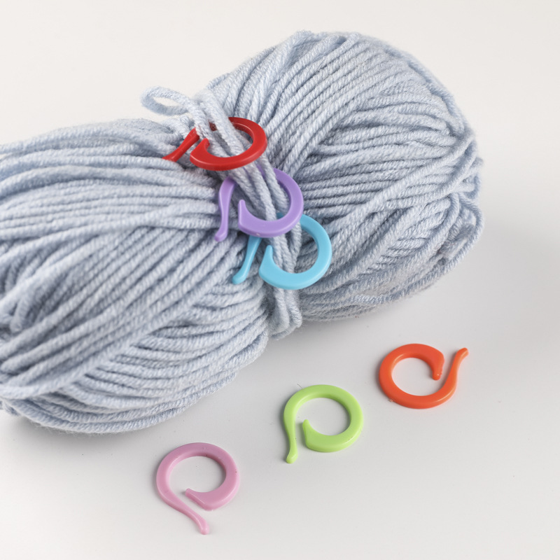 Colorful large open counter counting ring, sweater knitting mark buckle counting ring, comma circle counting buckle pic 8